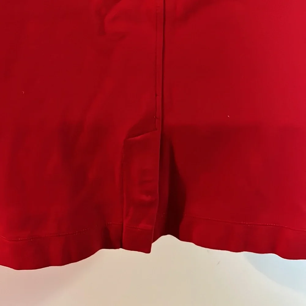 Catch My I Vibrant Red Wide Waist Stretch Pencil Skirt L - Picture 3 of 4